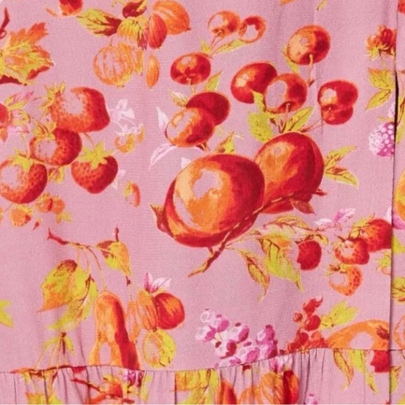 PAIGE Pink Floral Halter Midi Dress with Side Slit and Waist Tie - Picture 5 of 5